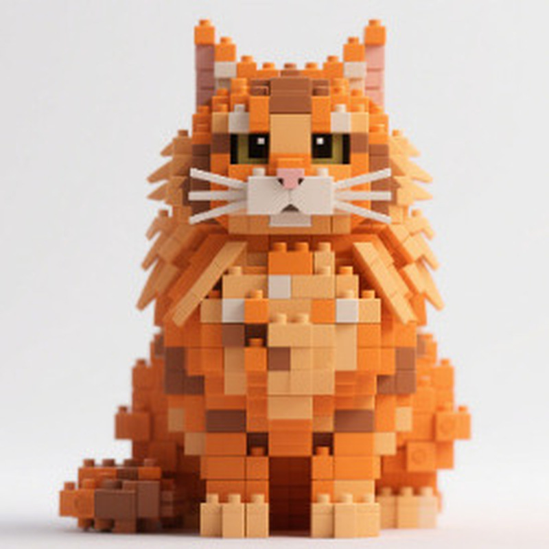 Building Block Mini - Mini Building Blocks Cat Model Compatible